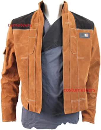 Star Wars Han Solo Story Premium Faux Suede Brown JACKET costume